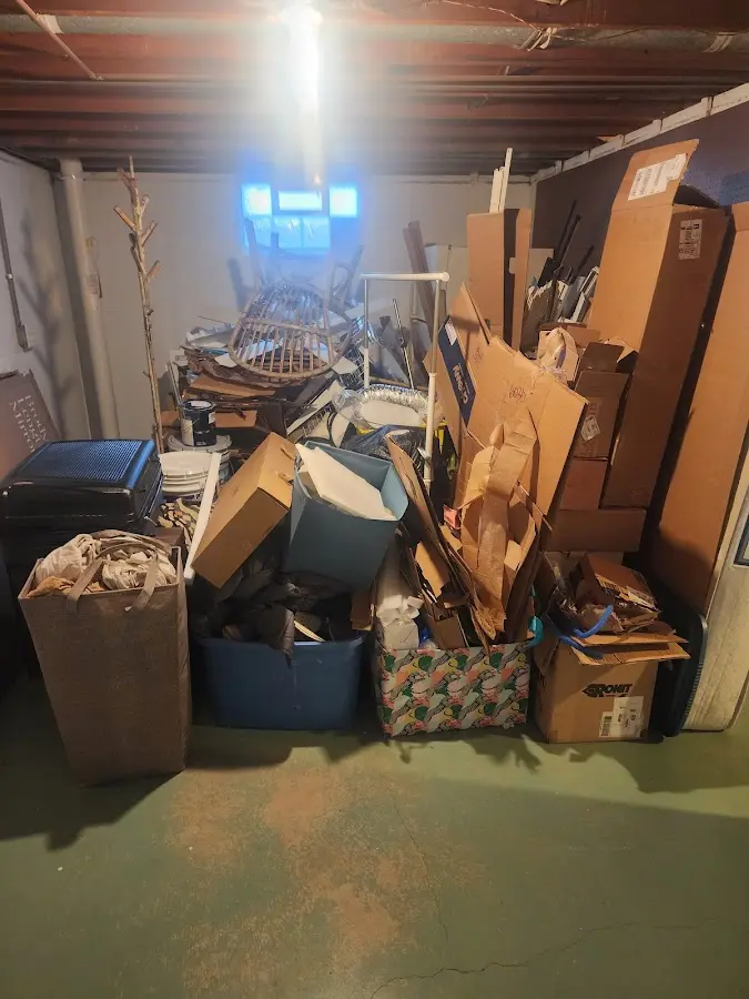 Roll-off dumpster container at job site for 15 Yard Dumpster Rental in Grottoes